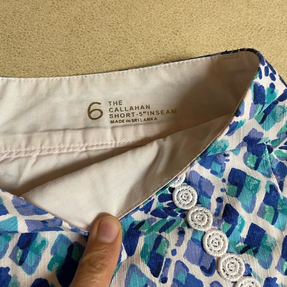 Lilly pulitzer Callahan shorts size 6 - Picture 3 of 4